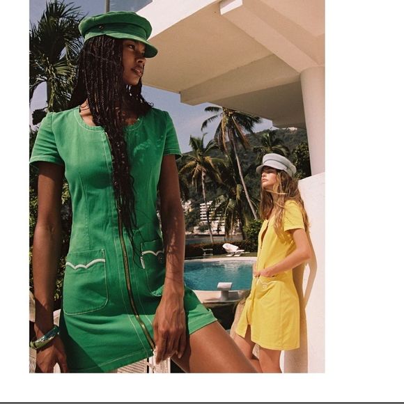 LACK OF COLOR LOLITA HAT CAP KELLY GREEN SUEDE LEATHER CAP HAT 70s RETRO SMALL main image 10